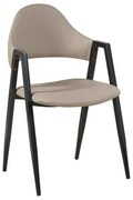 Πολυθρόνα Delta Cappuccino ΕΜ1301,2 50x55x80cm Σετ 2τμχ Metal, Technoderma