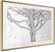 Αφίσα - Tangled Branches - 60x40 - Χρυσό - Με πασπαρτού