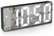 LED ρολόι με ξυπνητήρι &amp; οθόνη καθρέφτη 7944-9