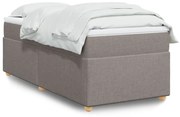 Κρεβάτι Boxspring με Στρώμα Taupe 100 x 200 εκ. Υφασμάτινο