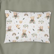 Μαξιλαροθήκη Παιδική Cloudy Bear 581 White-Olive DimCol 35X45 35x45cm 100% Βαμβάκι