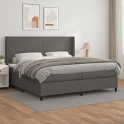 ΚΡΕΒΑΤΙ BOXSPRING ΜΕ ΣΤΡΩΜΑ ΓΚΡΙ 200X200 ΕΚ. ΣΥΝΘΕΤΙΚΟ ΔΕΡΜΑ 3132403