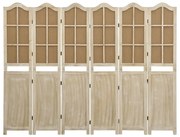 vidaXL Διαχωριστικό Δωματίου με 6 Πάνελ Καφέ 214x165 εκ. από Ύφασμα