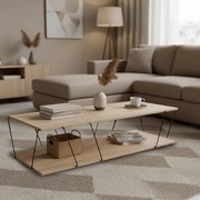 Tραπέζι σαλονιού Tars οακ-μαύρο 120x48x30εκ 120x48x30 εκ.