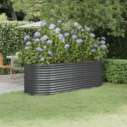 vidaXL Ζαρντινιέρα Ανθρακί 224x80x68 εκ Ατσάλι με Ηλεκτρ. Βαφή Πούδρας
