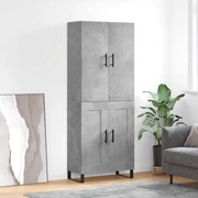 vidaXL Ντουλάπι Γκρι Σκυροδέματος 69,5x34x180 εκ. Επεξεργασμένο Ξύλο
