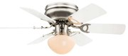 Ανεμιστήρας Οροφής Globo Lighting Ugo 0307W Νίκελ Ματ με Φως
