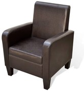 vidaXL Πολυθρόνα Καφέ από Συνθετικό Δέρμα