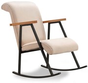 Πολυθρόνα Κουνιστή Yoka 859FTN1703 64x86x96cm Cream