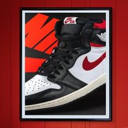 Πόστερ &amp; Κάδρο Red &amp; Black Sneakers KDS004A 30x40cm Εκτύπωση Πόστερ (χωρίς κάδρο)