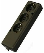 Πολύπριζο Σούκο 3 Θέσεων Χωρίς Καλώδιο 93300 Ηλεκτροτεχνική Χαραλαμπίδης-93300-Μαύρο 93300