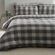 Σεντόνια Φανελένια Oslo-1 Με Λάστιχο (Σετ 3τμχ) Black Vesta Home Μονό 100x240cm 100% Βαμβακερή Φανέλα