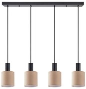 Φωτιστικό Οροφής - Ράγα Adept Tube 77-8525 85x15x300cm 4xE27 60W Black-Brown Homelighting