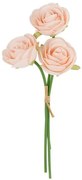Beauty Home Μπουκέτο με 3 αφρώδη τριαντάφυλλα ροζ ø7×26.5cm