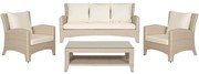 Σαλόνι Καθιστικό (Σετ 4Τμχ) 176288 Beige 5 Θέσεων