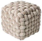 Πουφ (43x43x40) Das Home Stool line Μπεζ