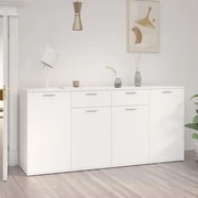 Μπουφές Λευκός 160 x 36 x 75 εκ. από Επεξ. Ξύλο 3074927