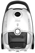 Ηλεκτρική σκούπα με σακούλα Tesla BG400W Silent Pro, 800W, 3 λίτρα, Αντιβακτηριδιακό πλένεται φίλτρο HEPA, 68 dB, Γκρι