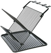 Πιατοθήκη Αναδιπλούμενη 01-20798 27,5x42,5x32cm Black Estia Μέταλλο