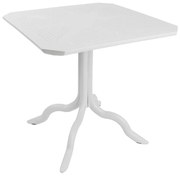 Τραπέζι Icon  pakoworld PP σε λευκή απόχρωση 80x80x74.5εκ