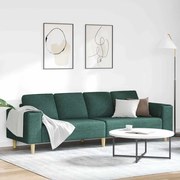 vidaXL Σετ Καναπέ Σκούρο πράσινο ύφασμα