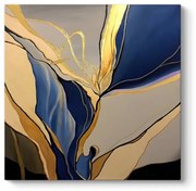ΠΙΝΑΚΑΣ ΣΕ ΚΑΜΒΑ "DANCE OF GOLD AND BLUE" MEGAPAP ΨΗΦΙΑΚΗΣ ΕΚΤΥΠΩΣΗΣ 100X100X3ΕΚ.