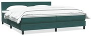 BOX SPRING ΚΡΕΒΑΤΙ ΜΕ ΣΤΡΩΜΑ ΣΚΟΥΡΟ ΠΡΑΣΙΝΟ 180X220CM ΒΕΛΟΥΔΙΝΟ 3316080