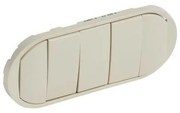 Πλακίδιο 5πλου Διακόπτη Ivory Celiane 066203 Legrand-66203-Ivory 066203
