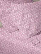 Σετ Σεντόνια Menta Εμπριμέ 940 Pink Υπέρδιπλο (220x250)