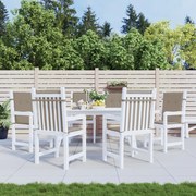 vidaXL Μαξιλάρια Καρέκλας Κήπου Πλάτη 6τεμ Taupe 100x50x3εκ Oxford Ύφ.