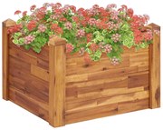 vidaXL Ζαρντινιέρα Υπερυψωμένη 60 x 60 x 44 εκ. από Μασίφ Ξύλο Ακακίας