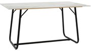 Τραπέζι Revello sintered stone λευκό μαρμάρου-μαύρο 150x90x75εκ 180x90x75 εκ.