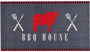 Χαλάκι Κουζίνας Bbq Mat 520 Bbq House 67X120cm Grey Sdim 67X120cm Polyamide