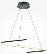 Κρεμαστό Φωτιστικό Οροφής LED 31W Μαύρο 3000K-4000K Dimmable Curve MOD242PL-L33BK Maytoni MOD242PL-L33BK Μαύρο
