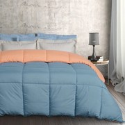 Πάπλωμα Happy 9642 Blue-Terracotta Das Home Μονό 160x220cm Microfiber