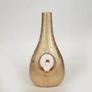Βάζο Ξύλινο Με Πουλί 752-21047 15,8x8,9x32,5cm Gold-White Estheti Home Ξύλο