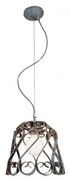 Κρεμαστό Φωτιστικό Οροφής 1xE27 Vintage Φ30cm Lewis Homelighting  77-4011 Σκουριασμένο