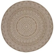 Ψάθινο Χαλί Avanos  8893 White Στρόγγυλο Round 160 x 160
