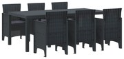 Σέτ φαγητού για κήπο 7 pcs Ανθρακί Πολυπροπυλένιο