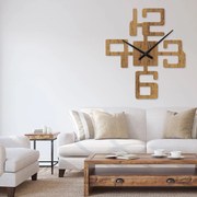 Ρολόι τοίχου  εσωτερικού χώρου ξύλινο clock6 - Clock6-Καστανιά, 0,60cmx0,60cm