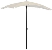 Ομπρέλα Κήπου με Ιστό Χρώμα της Άμμου 200 x 130 εκ.