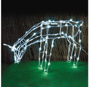 Λαμπάκια Σειρά Feeding Reindeer 100 LED CW 8 Προγράμματα IP44 5μ Λευκό Καλώδιο X0810024242 ACA X0810024242 Λευκό