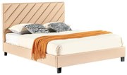 Κρεβάτι διπλό Franky pu μπεζ 160x200εκ 166x207x116.5 εκ.