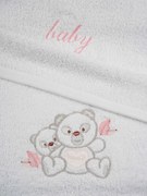 Σετ πετσέτες κεντητές Panda 02 White/Pink