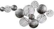 Διακοσμητικό Τοίχου Aurora 930DYU1245 82x45cm Silver Wallity Μέταλλο