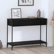 vidaXL Τραπέζι κονσόλας Other Μαύρη δρυς 100 x 34.5 x 75 εκ.