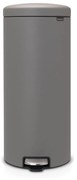 Brabantia 1001092 Κάδος με πεντάλ 30L, Mineral Concrete Grey