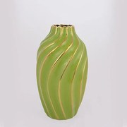 ΒΑΖΟ ΚΕΡΑΜΙΚΟ ΠΡΑΣΙΝΟ - ΧΡΥΣΟ14x14x24.5cm|752-20183