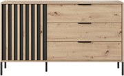 Lh-homefurniture Μπουφές Tally φυσικό Artisan+ανθρακί 138x82x40 L_Tally_37