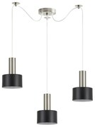 Φωτιστικό Οροφής Τρίφωτο Homelighting 77-8451 Nickel/Black
